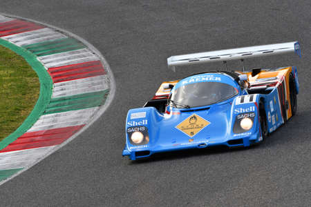 Scarperia, 3 April 2022: Porsche 962 CK6 by Kremer Factory year 1990 ex Philippe Alliot in action...
