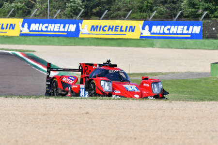 Imola, 12 May 2022: # 34 Oreca 07 Gibson of RACING TEAM TURKEY Team driven by Yoluc - Aitken in action during Practice of ELMS 4H of Imola in Italy.のeditorial素材