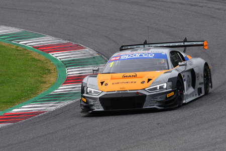 Mugello Circuit, Italy - October 21, 2022: Audi R8 GT3 Evo II driven by Patrinicola - Butti of Team...