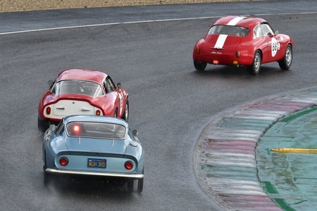 Scarperia, 3 April 2022: #7 Ferrari 275 GTB-C 1966 in action during Mugello Classic 2022 at Mugello Circuit in Italy.のeditorial素材
