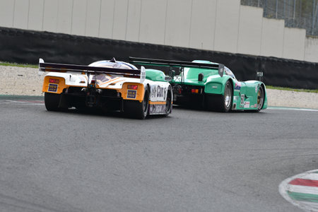 Scarperia, 2 April 2023: Jaguar XJR-9 year 1988 in action during Mugello Classic 2023 at Mugello Circuit in Italy.のeditorial素材