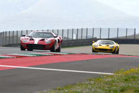 Scarperia, 2 April 2023: Ford GT40 of year 1966 in action during Mugello Classic 2023 at Mugello Circuit in Italy.のeditorial素材