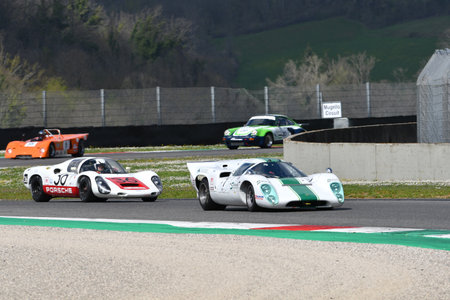 Scarperia, 2 April 2023: Lola T70 Mk III B year 1969 in action during Mugello Classic 2023 at Mugello Circuit in Italy.のeditorial素材