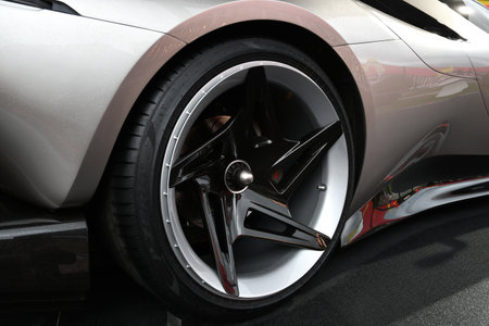 Scarperia, Mugello - 28 October 2023: Detail of Ferrari one-off KC23 on display during Ferrari World...