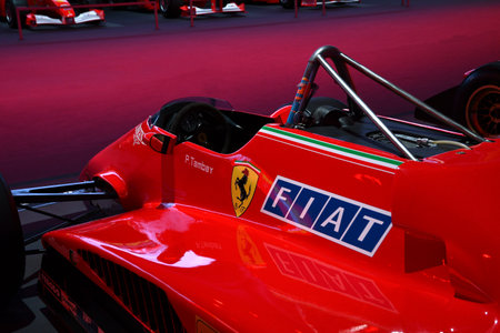 Scarperia, Mugello - 28 October 2023: Ferrari 126 C2 of Patrick Tambay on display during Ferrari...