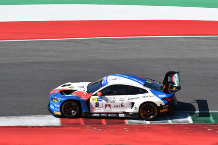Scarperia, Italy - July 13th 2024: BMW G82 M4 GT3 BMW Italia Ceccato Racing drive by CassarÃ  Marco and De Luca Francesco in action during ACI CSAI Racing Weekend 2024 at Mugello Circuit.のeditorial素材