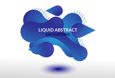abstract liquid banner background gradient blueのイラスト素材