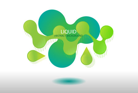 abstract liquid banner background gradient greenのイラスト素材