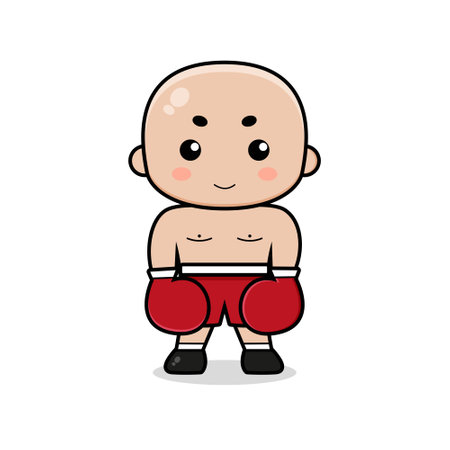 Cute bear mascot character illustrationのイラスト素材