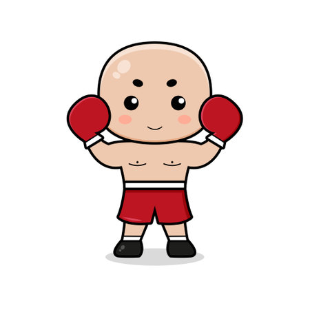 Cute bear mascot character illustrationのイラスト素材