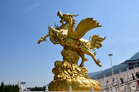 Mianshan Mountain sculptureのeditorial素材