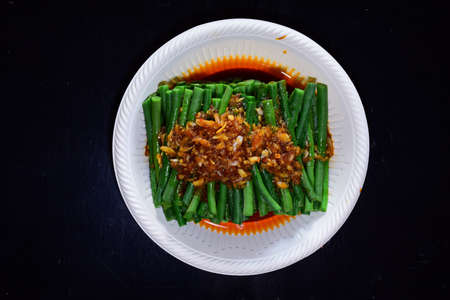 chinese cuisine- long beansの写真素材