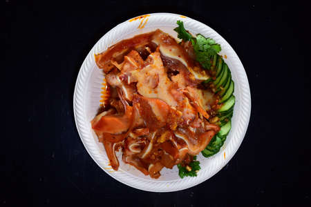 Shredded pigs earsの写真素材