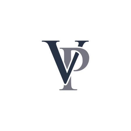 Initial letter VP logo design vector illustration.のイラスト素材