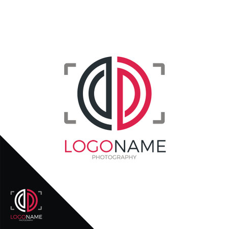Simple vector illustration of dp letter logo design for photography business.のイラスト素材