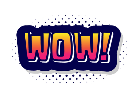 Wow bubble letteringの写真素材