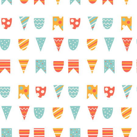 Cute birthday seamless pattern Nursery baby printのイラスト素材