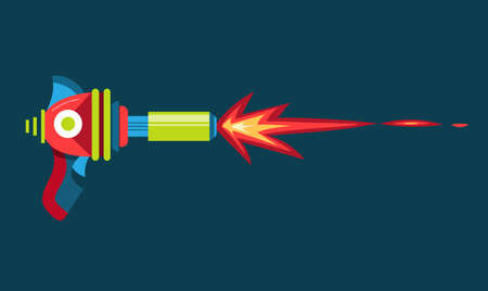 Blaster in cartoon style space laser ray gunのイラスト素材