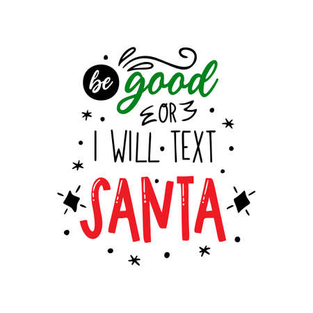 Christmas funny quote Vector doodle card textのイラスト素材