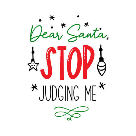 Christmas funny quote Vector doodle card textのイラスト素材