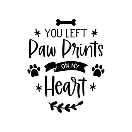 Dog pet cat memorial quote text signのイラスト素材