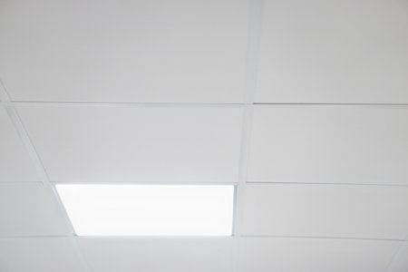 plaster false ceiling and led light