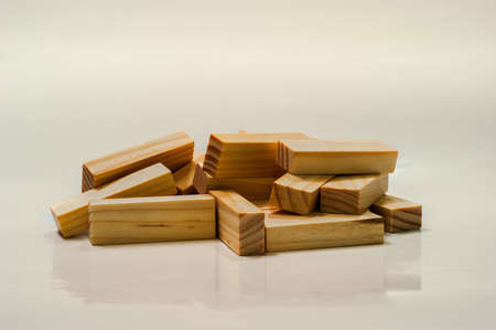 Pile of wooden blocks
