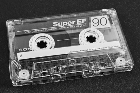 Ryazan, Russia - December 26, 2021: Audio cassette Sony Super EF 90のeditorial素材