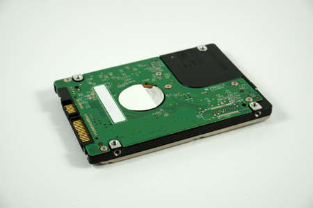 laptop hard drive on white background