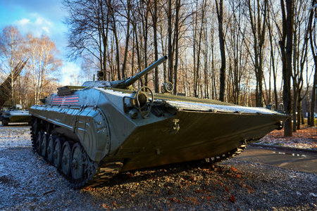 Ryazan, Russia - November 22, 2021: Russian infantry fighting vehicle BMP-1のeditorial素材