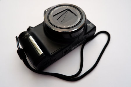 Ryazan, Russia - August 30, 2021: Canon compact digital camera.  Canon PowerShot SX170IS Digital...