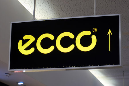 Ryazan, Russia - March 23, 2023: Ecco store brand logo signのeditorial素材