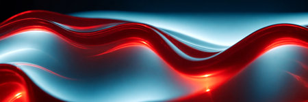 Abstract wavy surface in red and blue colorsの素材