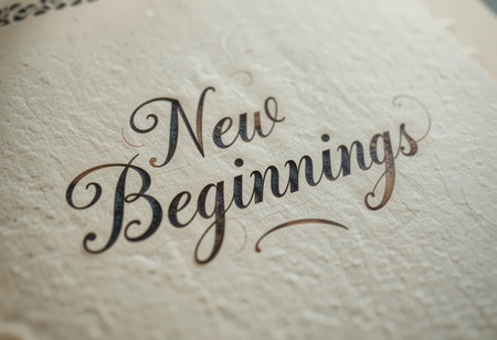 New Beginnings lettering, vintage styleの素材