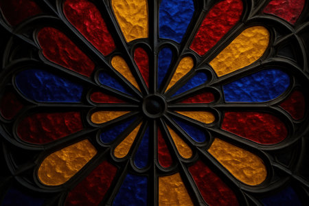 Colorful stained glass windowの素材