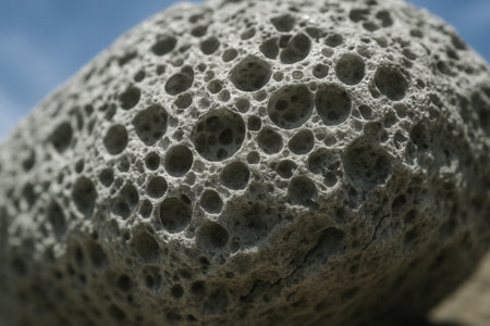 Close up of a sea sponge with holes in itの素材
