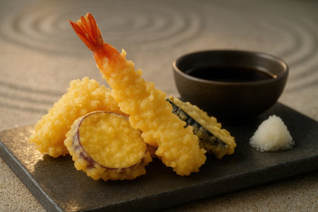 Tempura Tempura Sushi - Japanese food made of fresh fishの素材