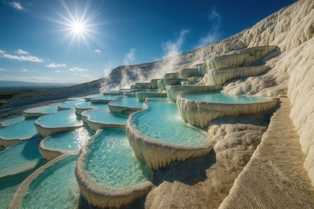 Travertine pools and terracesの素材