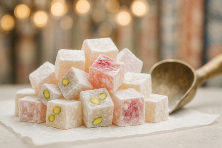 Turkish delight with pistachiosの素材