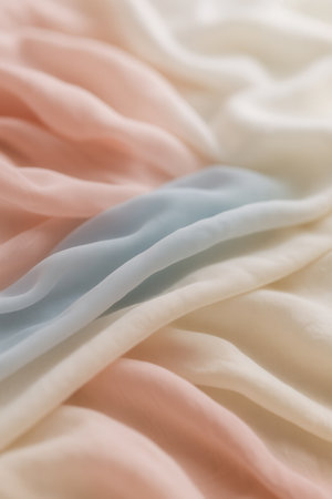 Soft Pastel Fabric Folds In Gentle Light For Cozy Backgroundの素材