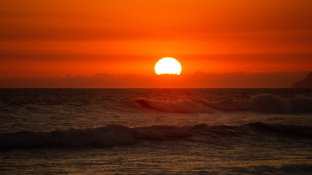 Sunset Over Seaの写真素材