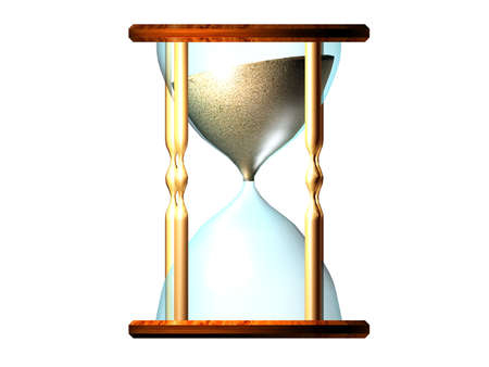 Illustration of an hourglass: Get going, the time is running!