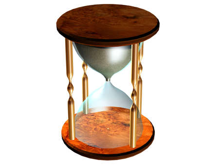 Illustration of an hourglass: Get going, the time is running!