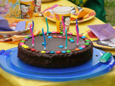 A birthday cake made out of chocolate