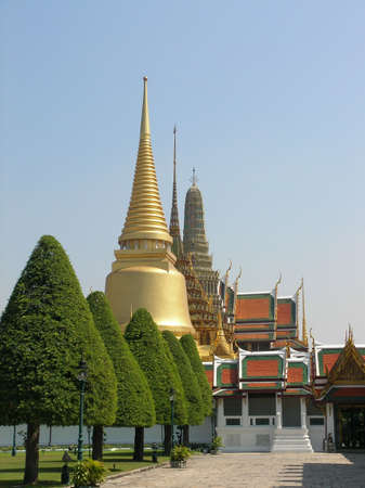 A historic Thai temple in Bangkokの写真素材