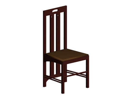 Illustration of  an old chairの写真素材