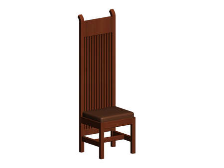 Illustration of a high chairの写真素材
