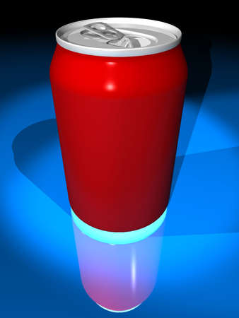 Illustration of a red soda canの写真素材