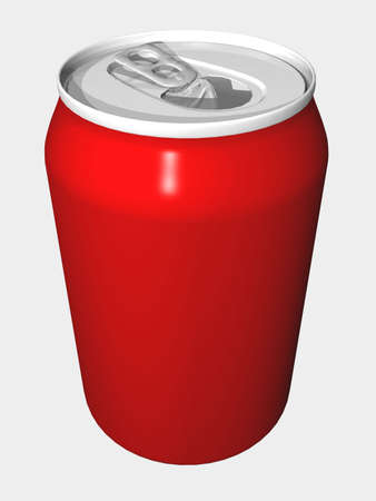 Illustration of a red soda canの写真素材