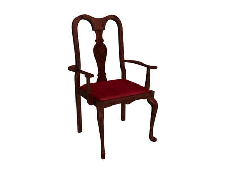 Illustration of a old wooden chairの写真素材